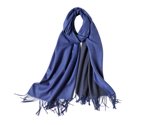 Cashmere headscarf in Classic Blue