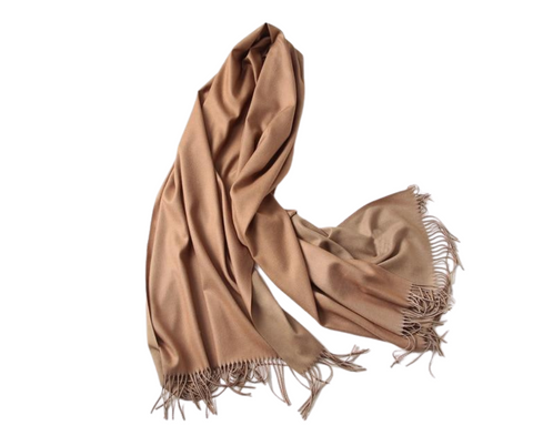 Cashmere headscarf in Travertine