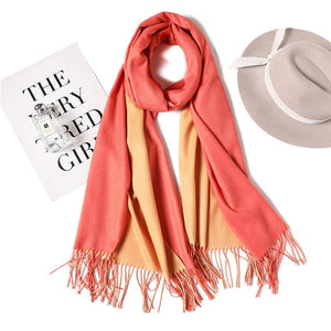 Cashmere headscarf in Amberglow